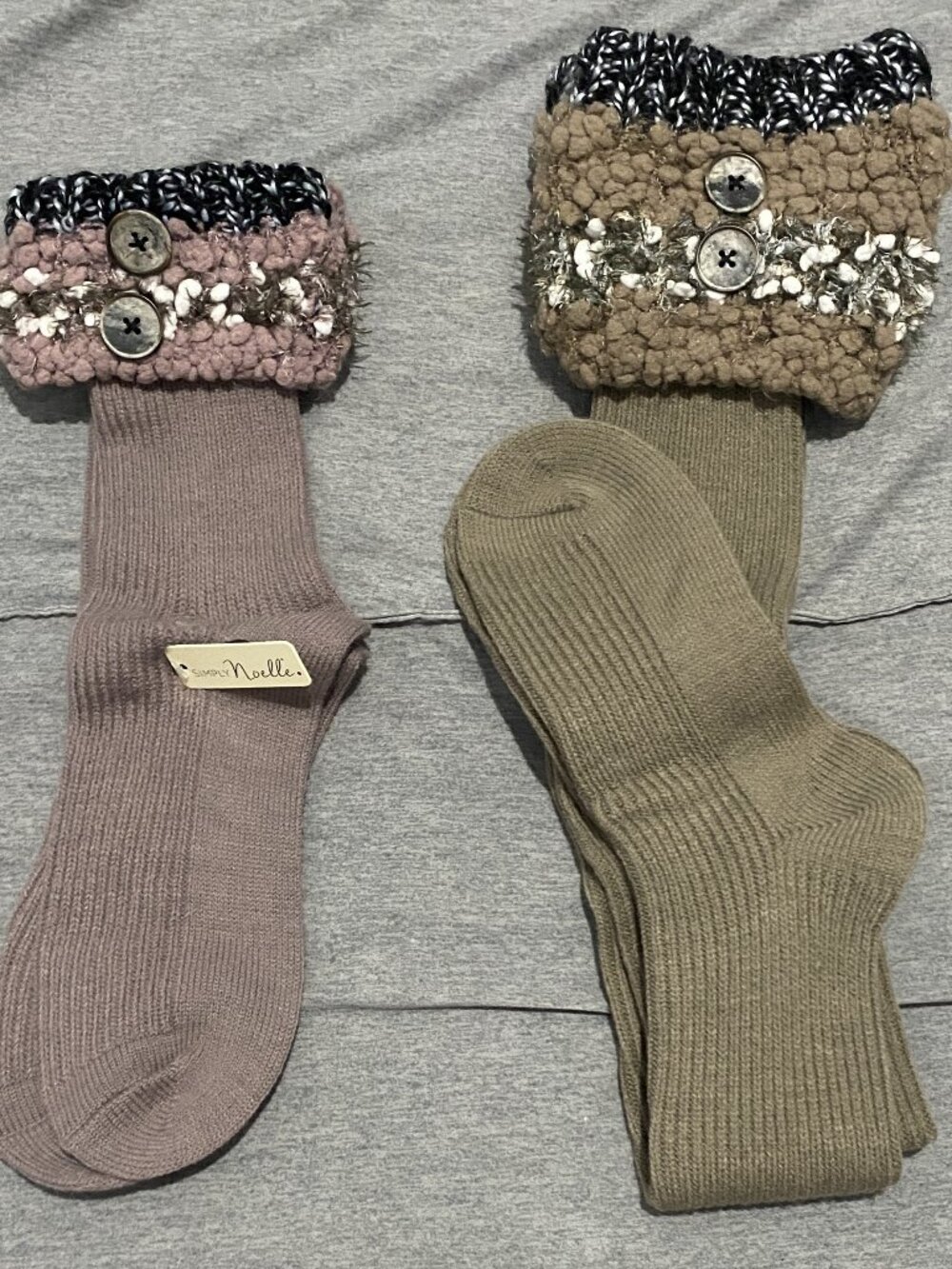 Simply Noelle Boot Socks 2 Pairs Womens S/M (219)
